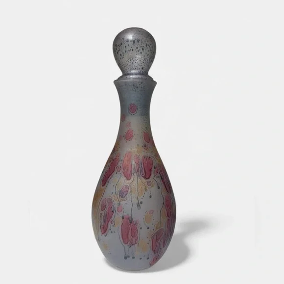 Revuen Hebron Multicolor Frosted Decanter, Stopper, and 6 glasses - Picture 2 of 2